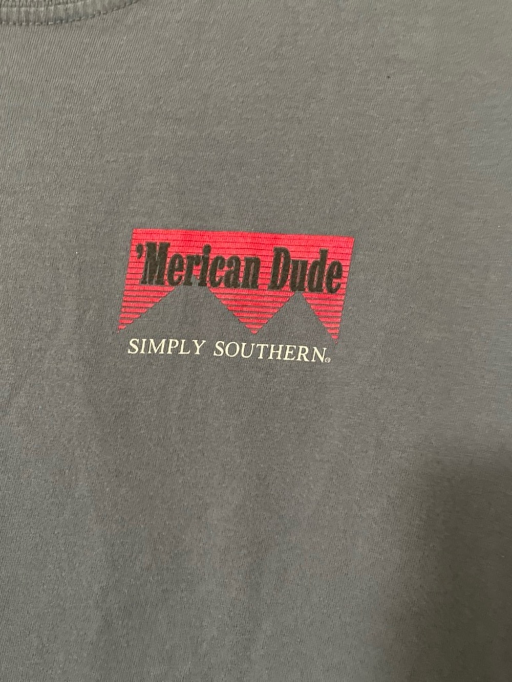 Simply Southern Blue 'Merican Dude Long Sleeve Graphic Tee - Picture 3 of 6